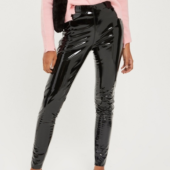 topshop vinyl trousers